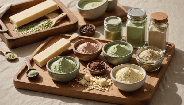 Cosmétiques solides et produits ménagers faits maison sains