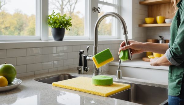 Les éponges lavables remplacent le jetable dans la cuisine