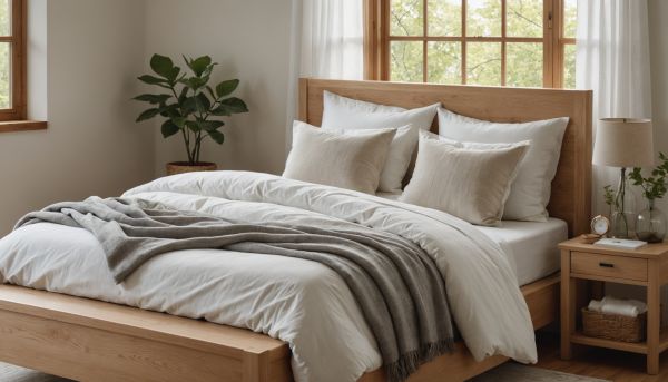 Matelas en latex bio et lingettes lavables en coton brut